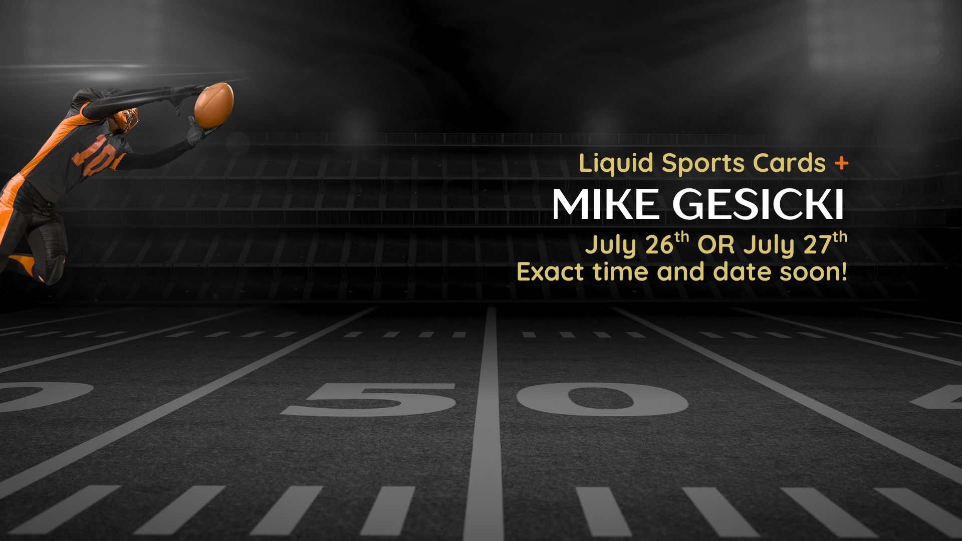 Mike Gesicki signing at Liquid Sports Cards