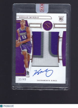 Keegan Murray 2022 Panini National Treasures #132 Sacramento Kings Patch /49