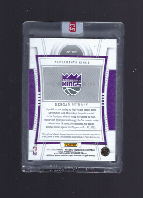 Keegan Murray 2022 Panini National Treasures #132 Sacramento Kings Patch /49