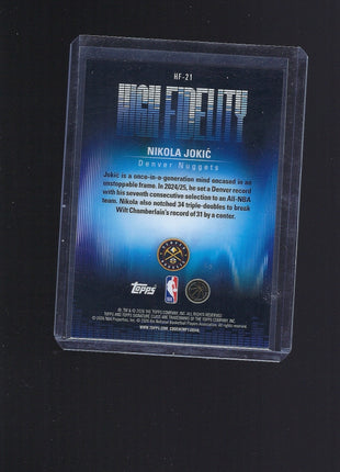 Nikola Jokic 2026 Topps Signature Class High Fidelity #HF-21 Denver Nuggets /10