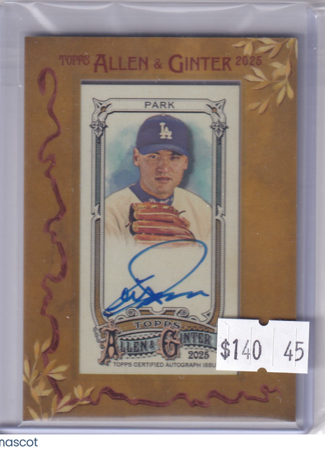Chan Ho Park 2025 Topps Allen & Ginter #MA-CP Dodgers Framed Mini Autograph
