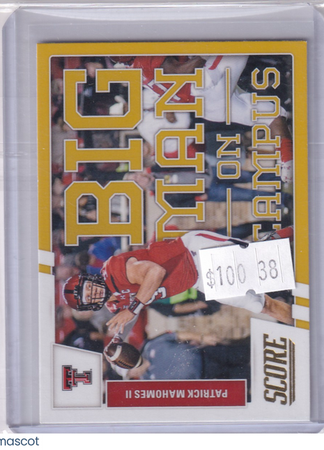 Patrick Mahomes II 2017 Panini Score Big Man on Campus #6 Texas Tech Red Raiders