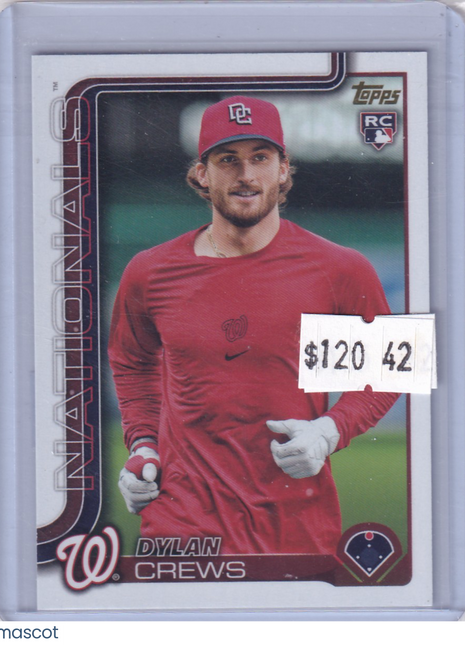 Dylan Crews 2025 Topps Series One #74 Washington Nationals RC