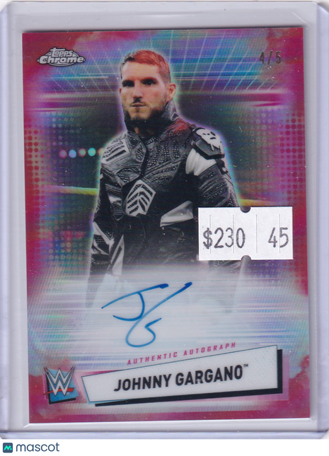 Johnny Gargano 2021 Topps Chrome WWE #A-JG NXT Red Authentic Roster Autograph /5