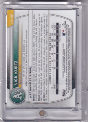 Nick Kurtz 2024 Bowman Chrome Autograph #CPA-NK Athletics Mojo Refractor /150