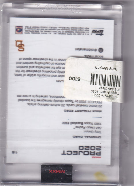 Tony Gwynn 2020 Topps Project 2020 #16 San Diego Padres