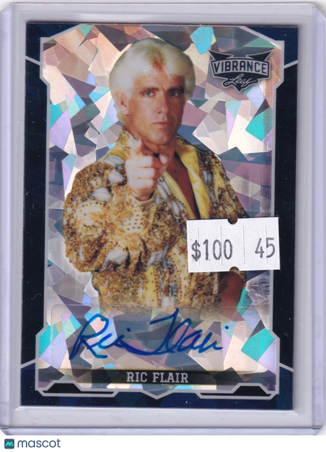 Ric Flair 2022 Leaf Vibrance #BA-RF2 Crystal Authentic Autograph
