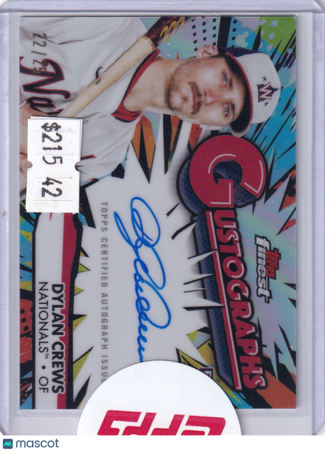 Dylan Crews 2025 Topps Finest GUSTOGRAPHS #G-DC Washington Nationals