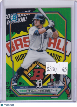 Kevin McGonigle 2025 Bowman Chrome #BCP-145 Detroit Tigers Green 3/89