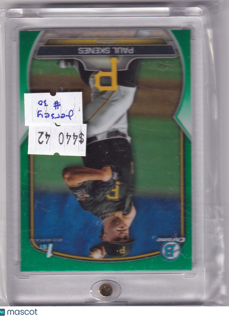 Paul Skenes 2023 Bowman Draft Chrome #BDC-14 Pittsburgh Pirates Green 1st Bowman