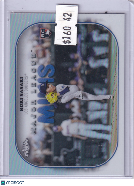 Roki Sasaki 2025 Topps Chrome Major League Minis #MM-10 Los Angeles Dodgers RC