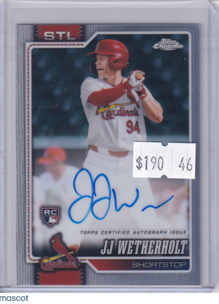 JJ Wetherholt 2024 Topps Chrome #RA-JJW St. Louis Cardinals RC