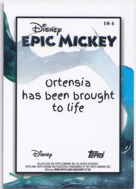 2026 Topps Chrome Disney Epic Mickey 4/5 #EM-6