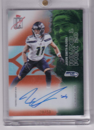Jaxon Smith-Njigba 2025 Topps Signature Class #46 Seattle Seahawks Orange Autographs 28/50