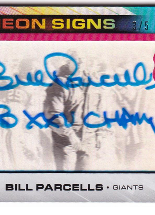 Bill Parcells 2019 Panini Elements Neon Signs #NS1-BP New York Giants 3/5