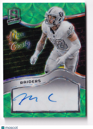Maxx Crosby 2024 Panini Spectra Prizm #CG-MCY Las Vegas Raiders Green 22/35