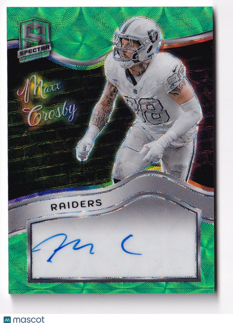 Maxx Crosby 2024 Panini Spectra Prizm #CG-MCY Las Vegas Raiders Green 22/35