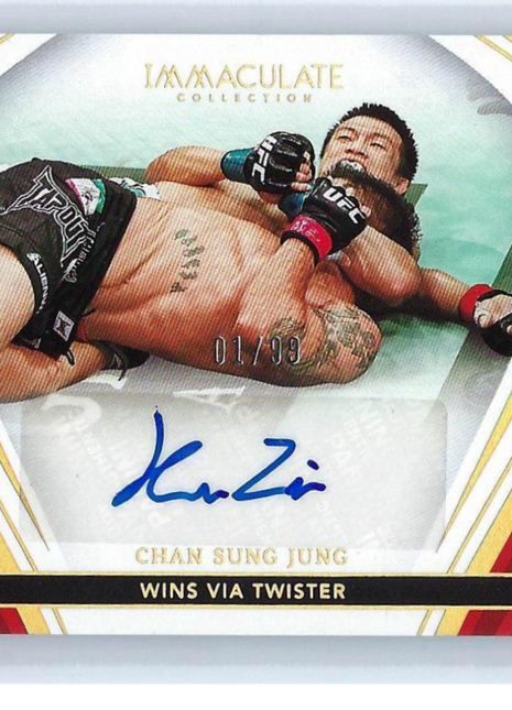 Chan Sung Jung 2023 Panini Immaculate Collection UFC #MO-CSJ Red 01/99