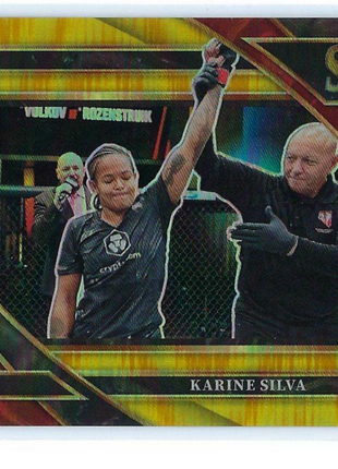 Karine Silva 2023 Panini Select Prizm Mezzanine #306 Gold Flash 07/10 RC