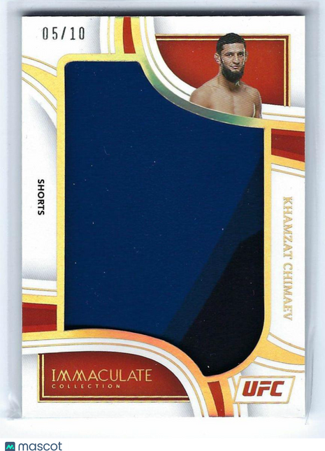 Khamzat Chimaev 2023 Panini Immaculate Collection UFC #JM-KCH Fighter-worn/used material 05/10 Shorts