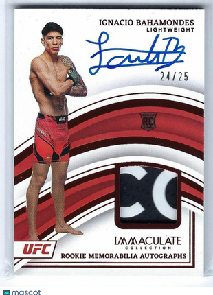 Ignacio Bahamondes 2023 Panini Immaculate Collection #107 Patch 24/25 RC Rookie Memorabilia Autographs