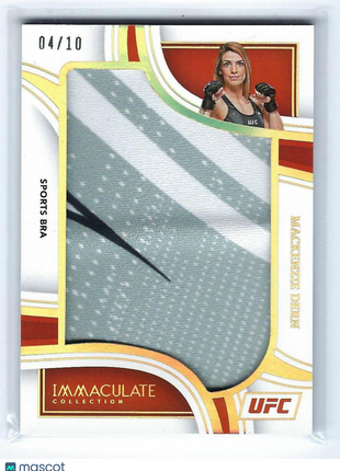 Mackenzie Dern 2023 Panini Immaculate Collection UFC #JM-MDN Sports Bra Patch Fighter-worn/used material 04/10