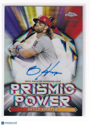 Bryce Harper 2021 Topps Chrome Prismic Power #PPA-BH Philadelphia Phillies 90/99