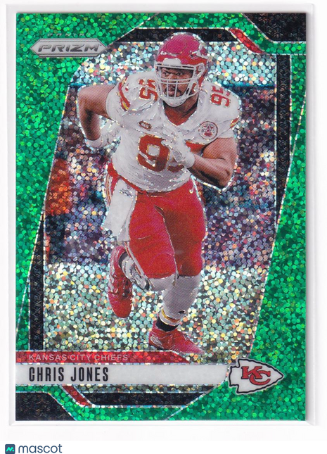 Chris Jones 2024 Panini Prizm #143 Kansas City Chiefs Green Sparkle 1/8