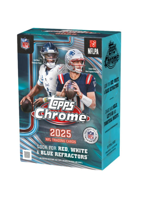 2025 Topps Chrome Football Value Blaster box
