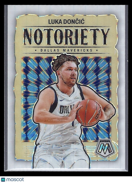 Luka Dončić 2023 Mosaic Notoriety #8 Lakers Mavs White Mosaic 25/25 Bookend