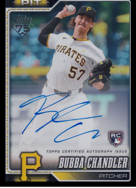 Bubba Chandler 2026 Topps #283 Pirates Black Autograph /10 RC