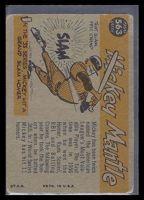 Mickey Mantle 1960 Topps #563 New York Yankees