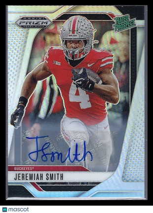 Jeremiah Smith 2024 Panini Prizm Draft Picks #160 Ohio State Buckeyes Silver Rated Prospect