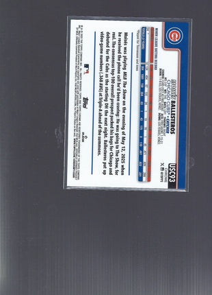 Moises Ballesteros 2025 Topps Chrome Update Series #USC93 Chicago Cubs Black Refractor 09/10 RC