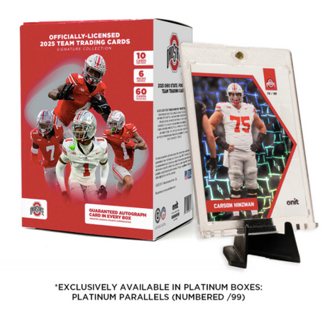 The Ohio State University Football 2025 Trading Cards - Platinum Box (Guaranteed Autograph)