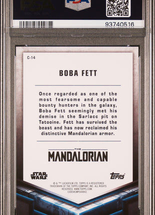 2021 Topps Star Wars The Mandalorian Season 2 Characters Boba Fett #C14 PSA 9