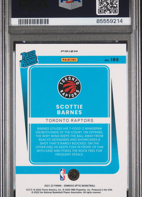 Scottie Barnes PSA 10 2021 Panini Donruss Optic #186 Target Box Set