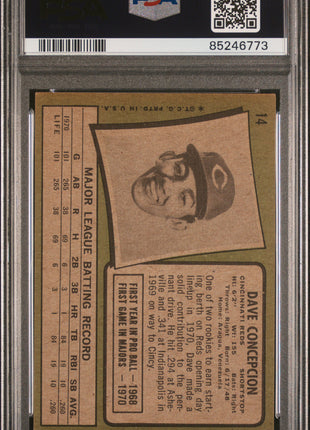 Dave Concepcion PSA 4 1971 Topps #14