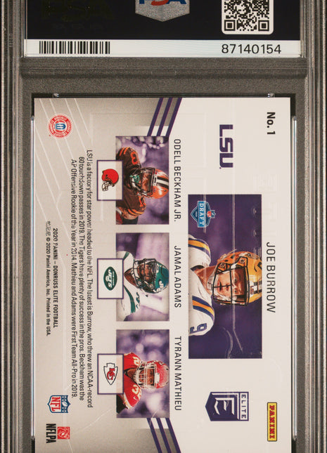 Mthu Adms Bckhm Brrw PSA 10 2020 Panini Donruss Elite Elite Company #1