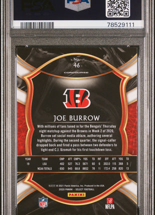Joe Burrow PSA 9 2020 Panini Select #46