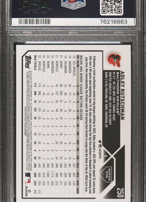 Adley Rutschman PSA 10 2023 Topps #250