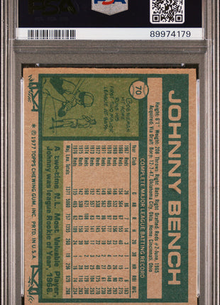 Johnny Bench PSA 6 1977 Topps #70