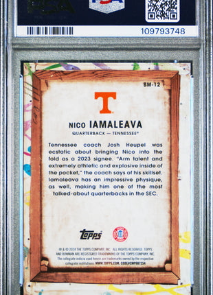 Nico Iamaleava PSA 9 2024 Bowman Best University Masterpieces #BM12 Red /5