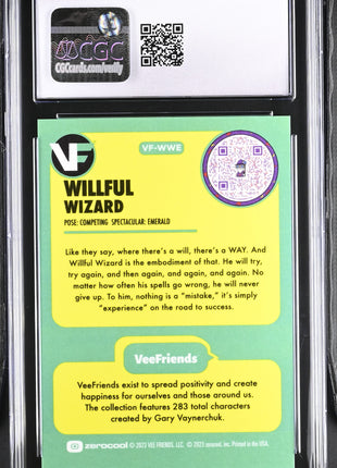 2023 VeeFriends Willful Wizard #VF-WWE English CGC 8.5 Emerald /555 GaryVee