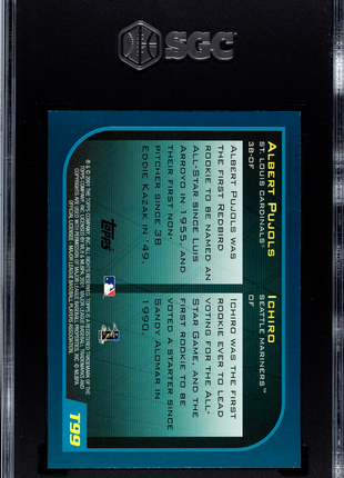 Pujols Suzuki SGC 8.5 2001 Topps Chrome Traded #T99 Rookies Of The Year