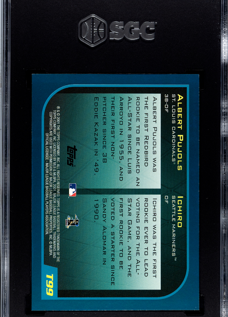 Pujols Suzuki SGC 8.5 2001 Topps Chrome Traded #T99 Rookies Of The Year