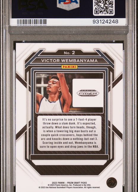 Victor Wembanyama PSA 10 2023 Panini Prizm Draft Picks #2