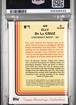 Elly De La Cruz PSA 10 2024 Topps Brooklyn Collection #49 Red 5/5