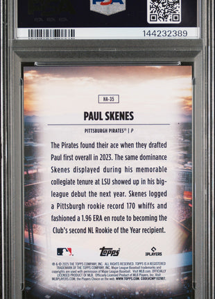 Paul Skenes PSA 9 2025 Topps Home Field Advantage #HA35 Series 2
