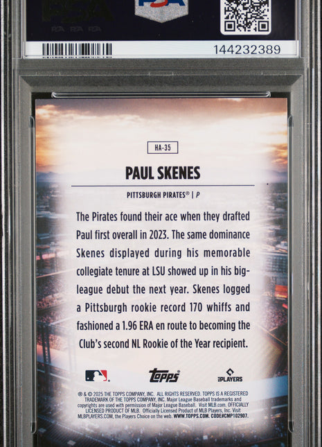 Paul Skenes PSA 9 2025 Topps Home Field Advantage #HA35 Series 2